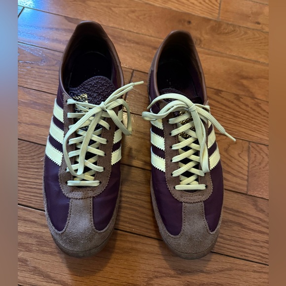 Adidas SL 72 in Maroon / Light Yellow / Brown Suede - Picture 3 of 5